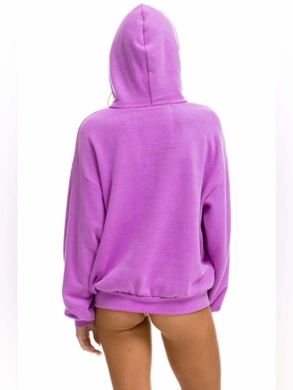 NWT - Aviator Nation - Relaxed Logo Pullover Hoodie - Neon Purple - Picture 3 of 5